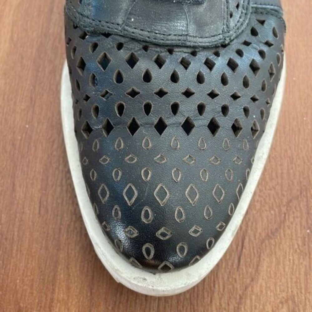 Miista laser cut black leather sneakers‎ - Picture 4 of 5